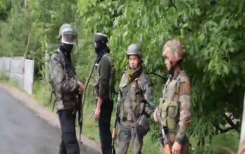 Visuals from the encounter site in Shopian