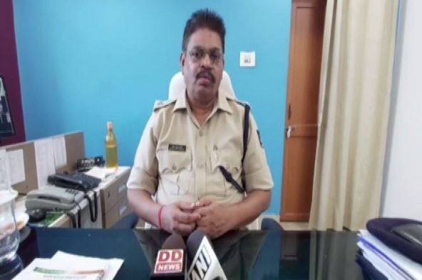 Ashwin Mohanty, Superintendent of Police (SP), Jharsuguda speaking to reporters