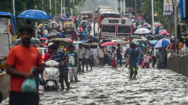 Heavy rains caused water logging in several areas of Mumbai