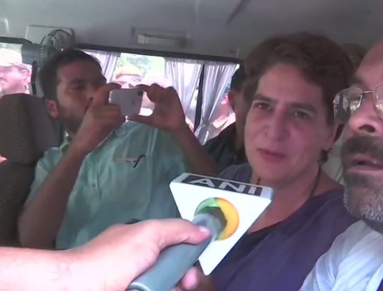 Priyanka Gandhi Vadra speaking to media