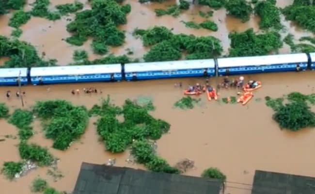 Mahalaxmi Express stuck in flood