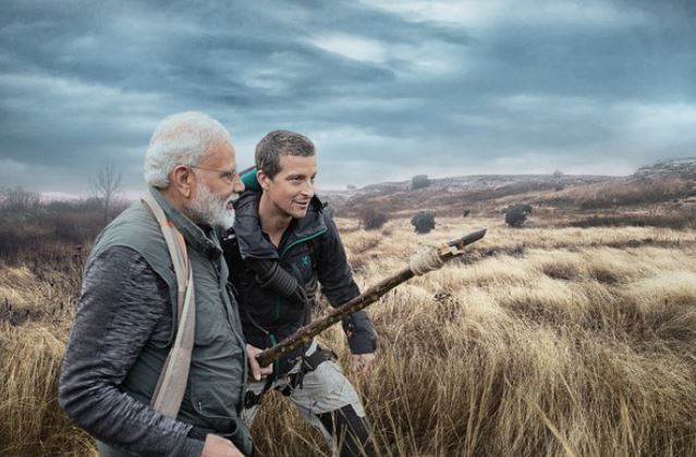 A still from the episode of  'Man Vs Wild' with PM Modi and Bear Grylls