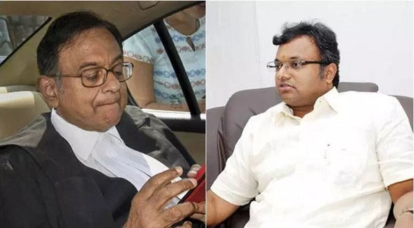 P Chidambaram and his son Karti