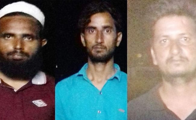 The three men arrested for allegedly spying