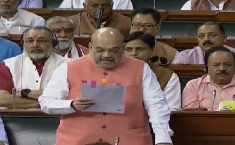 Home Minister Amit Shah in Lok Sabha