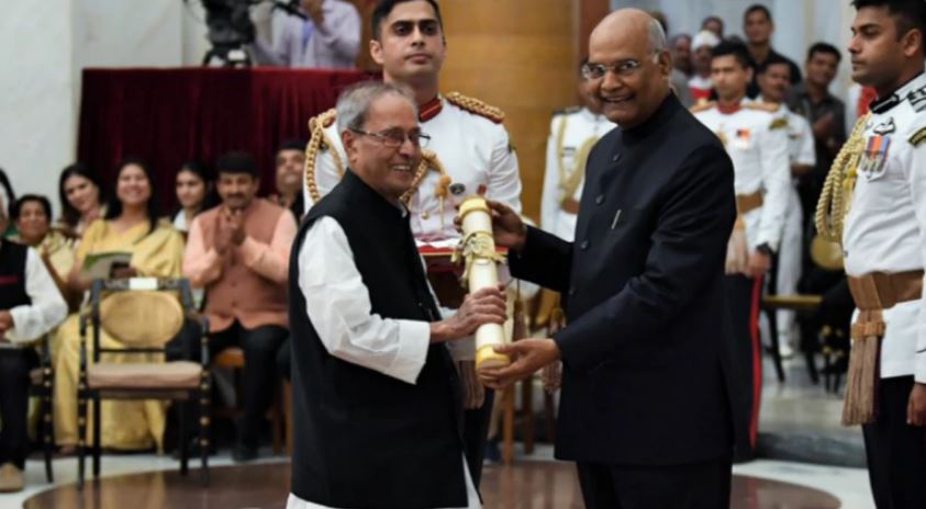 Pranab Mukherjee was conferred the Bharat Ratna by his successor Ram Nath Kovind