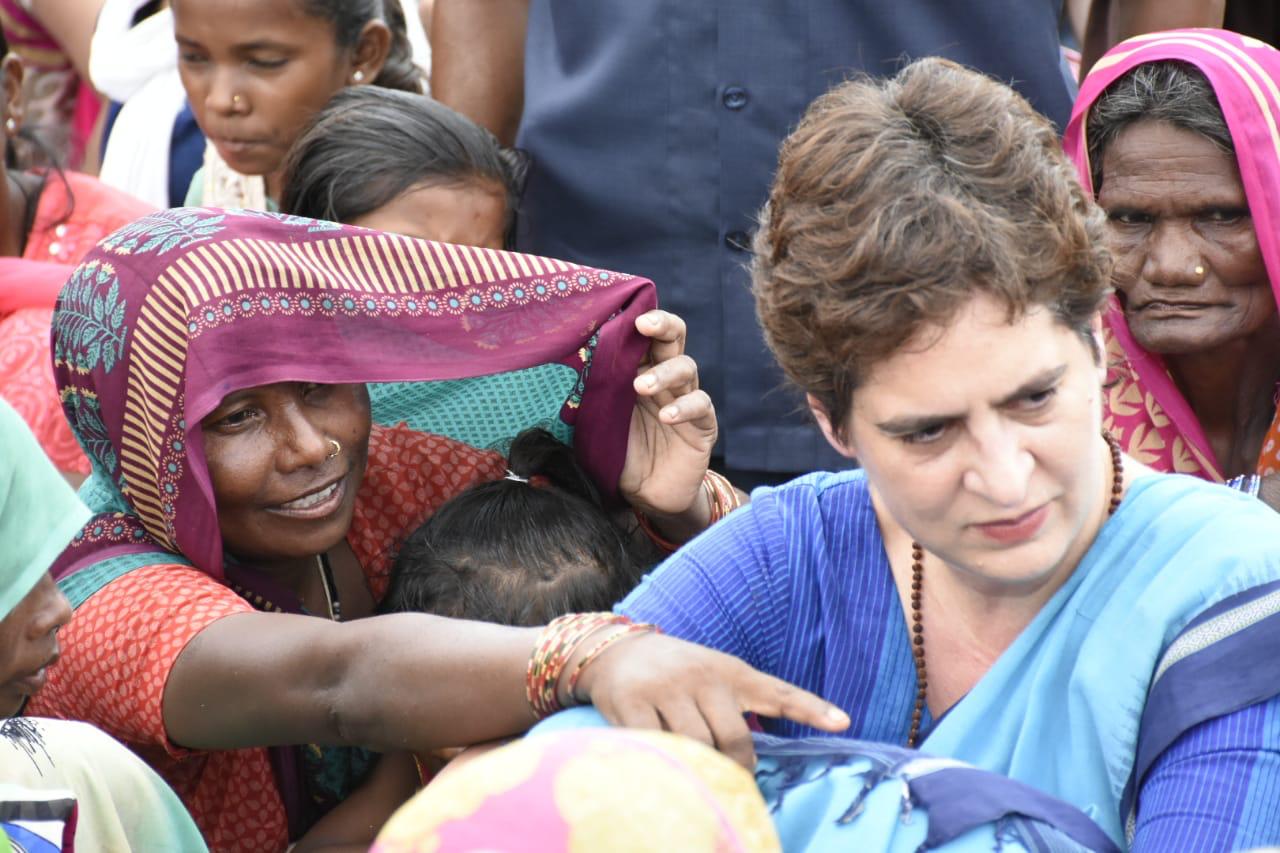 Congress Priyanka Gandhi Vadra visits Sonbhadra