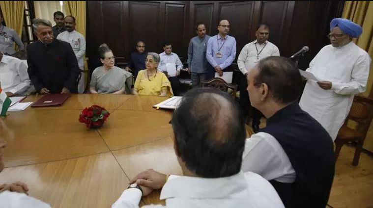 Former Prime Minister Manmohan Singh taking oath Rajya Sabha member