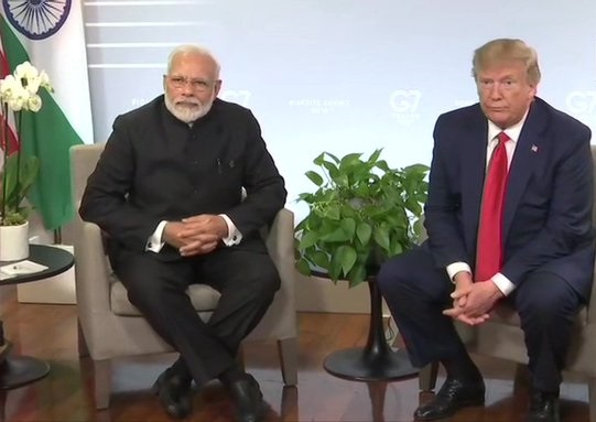 Prime Minister Narendra Modi meets President Donald Trump