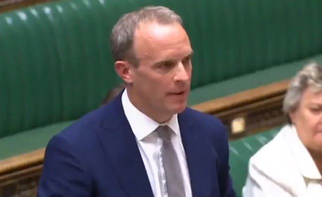 British Foreign Secretary Dominic Raab