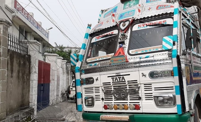 Truck seized by Jammu and Kashmir police in Kathua