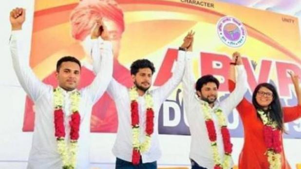 ABVP wins three seats and NSUI wins one