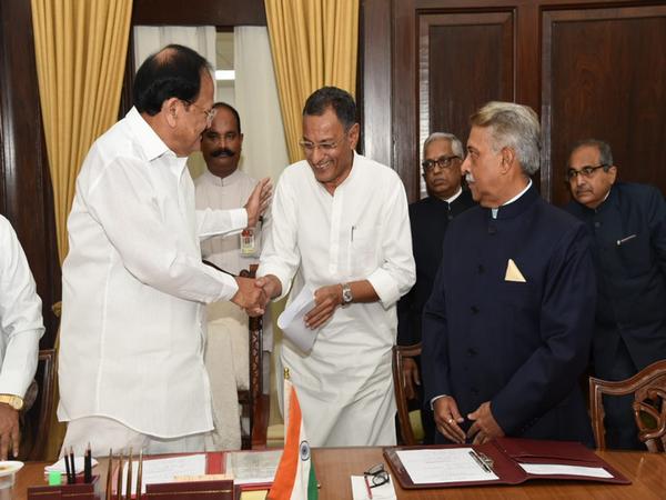 BJP member Sanjay Seth took oath of affirmation in Rajya Sabha on Thursday