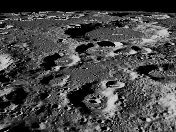 Images of the lunar surface where Chandrayaan-2's Vikram lander was scheduled to make a soft landing