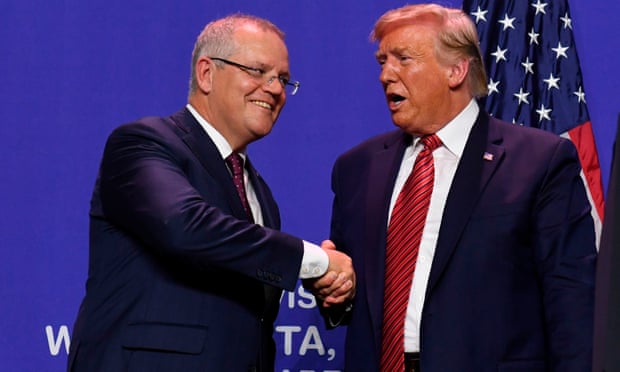 U.S. President Donald Trump and Australian PM Scott Morrison