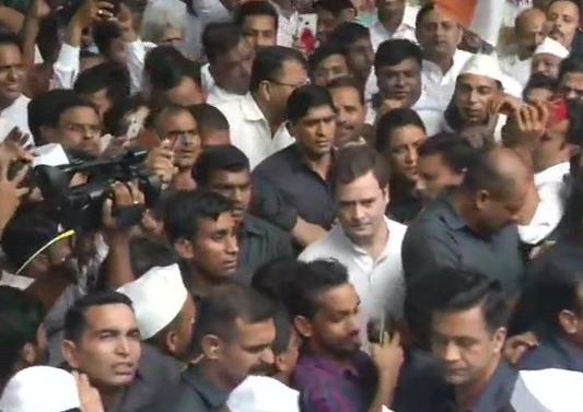 Rahul Gandhi joins Congress 'Padyatra' in Delhi