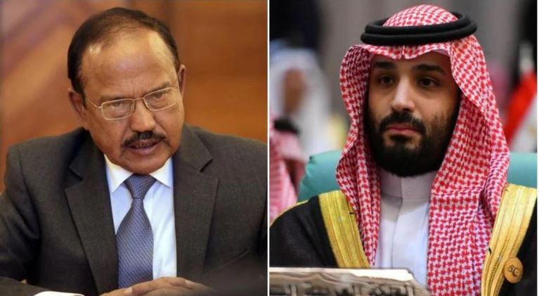 National Security Advisor Ajit Doval and Saudi Crown Prince Mohammed Bin Salman