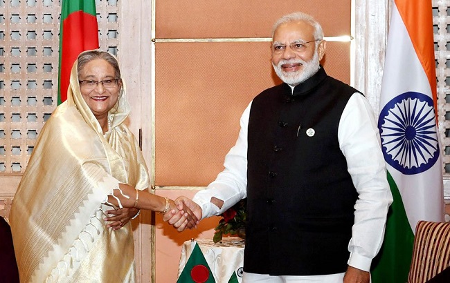 Prime Minister Narendra Modi and Bangladesh counterpart Sheikh Hasina