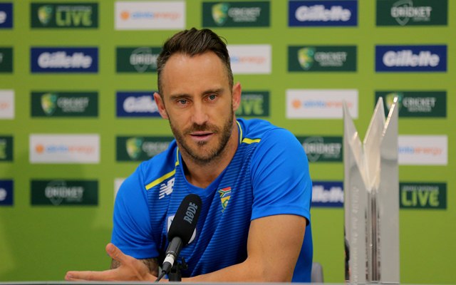 South Africa skipper Faf du Plessis