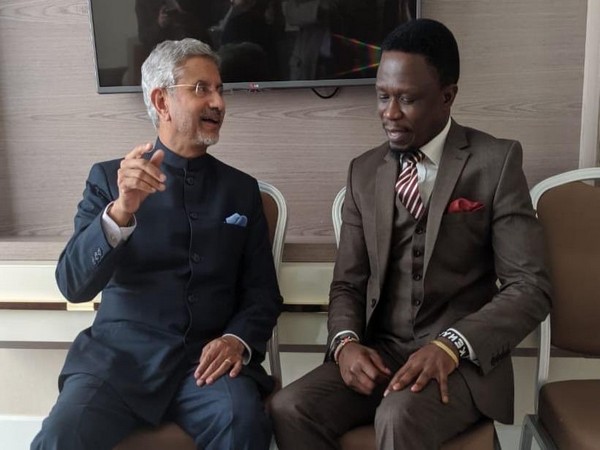 External Affairs Minister S Jaishankar in conversation with Ababu Namwamba, Deputy Foreign Minister of Kenya