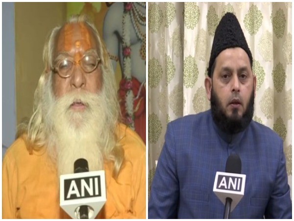 Satyendra Das, head priest of the makeshift Ram temple, Ayodhya (L), Khalid Rasheed AIMPLB (R), talking to ANI on Saturday