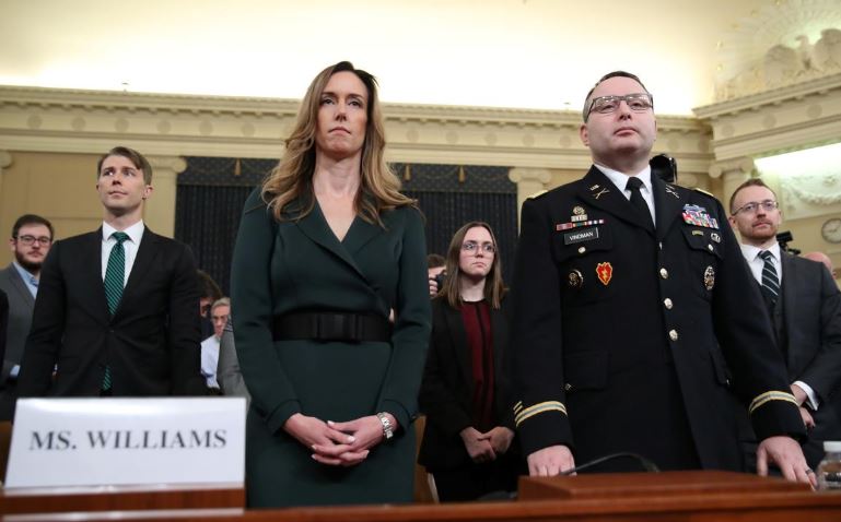 Jennifer Williams, a special adviser to Vice President Mike Pence for European and Russian affairs; and Alexander Vindman, director for European Affairs at the National Security Council