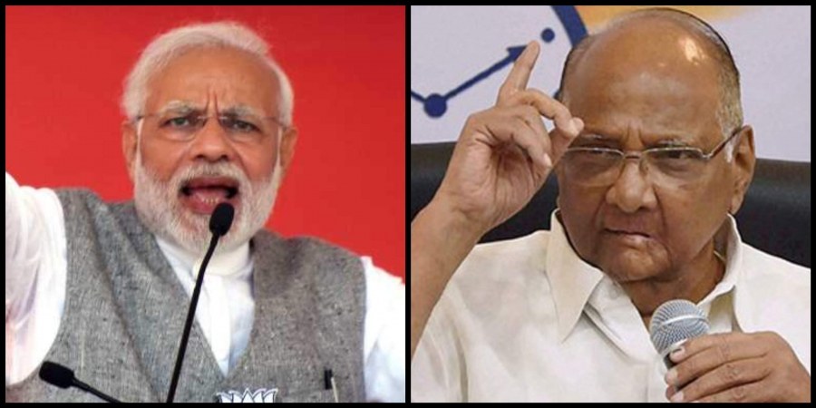 Nationalist Congress Party chief Sharad Pawar and Prime Minister Narendra Modi