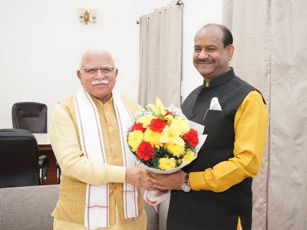 Haryana Chief Minister Manohar Lal Khattar on Friday met Lok Sabha Speaker Om Birla