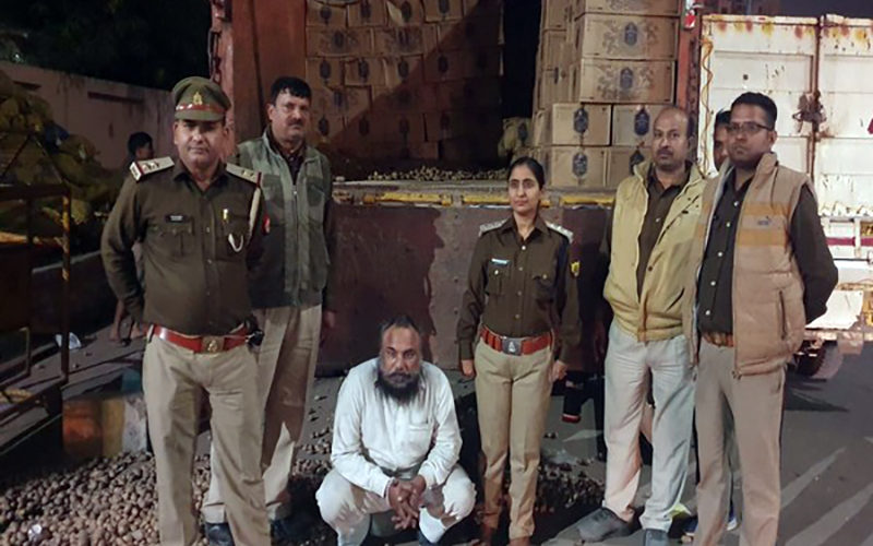 The accused with the Sahibabad police