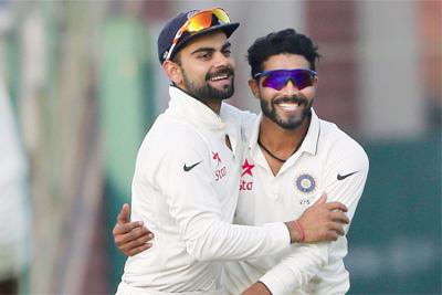 Virat  Kohli with Ravindra Jadeja