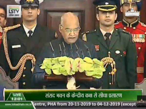 President Ram Nath addressing a joint sitting of Parliament on Tuesday