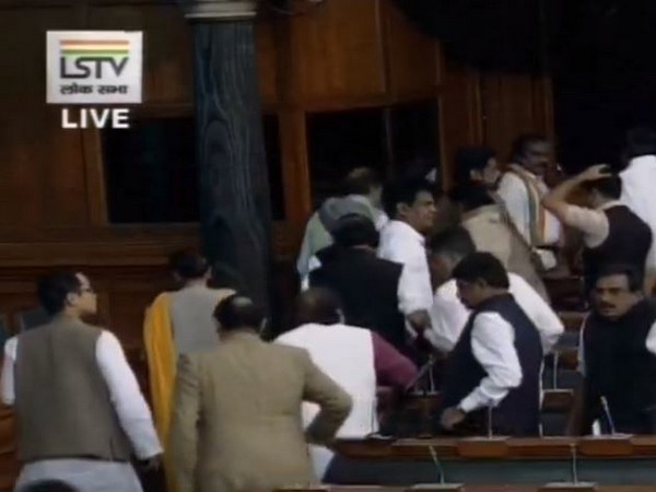 Congress MPs staged walkout from Lok Sabha on Thursday