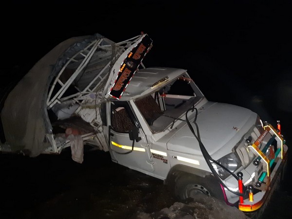 A private vehicle fell off a bridge in Dhule