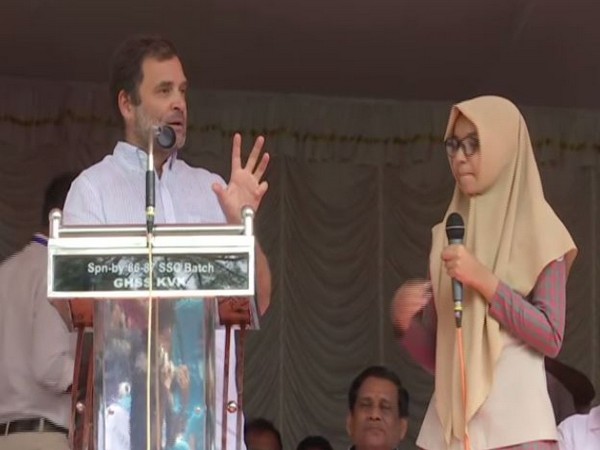 Congress leader Rahul Gandhi addressing a gathering in Wayanad, Kerala on Thursday