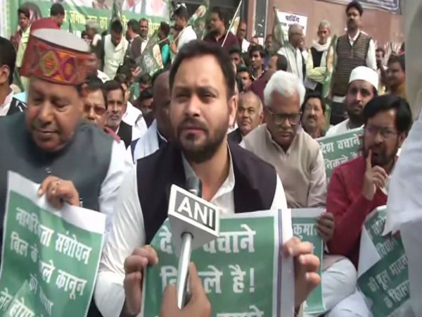 RJD leader Tejashwi Yadav speaking to ANI in Patna on Wednesday