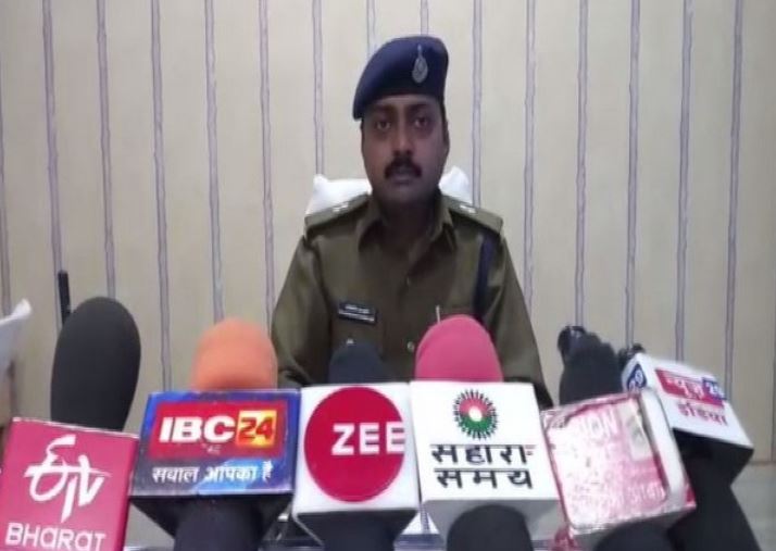 Additional Superintendent of Police Shashikant Kankane speaking to media