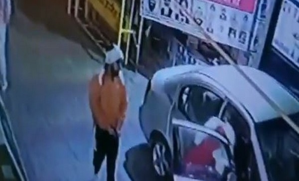 CCTV footage of the incident