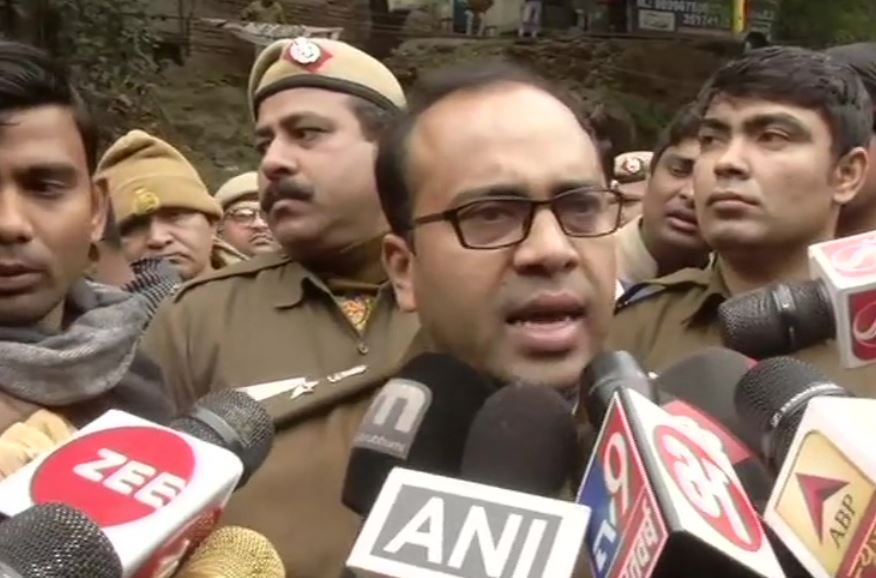 Deputy Commissioner of Police (Southwest) Devender Arya speaking to reporters in New Delhi on Tuesday