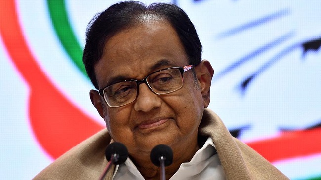 Congress leader P Chidambaram