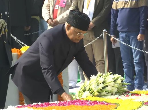 President Ram Nath Kovind pay tributes to Mahatma Gandhi on 72nd death anniversary