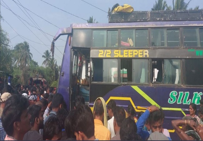 6 killed, 40 injured after bus catches fire in Odisha