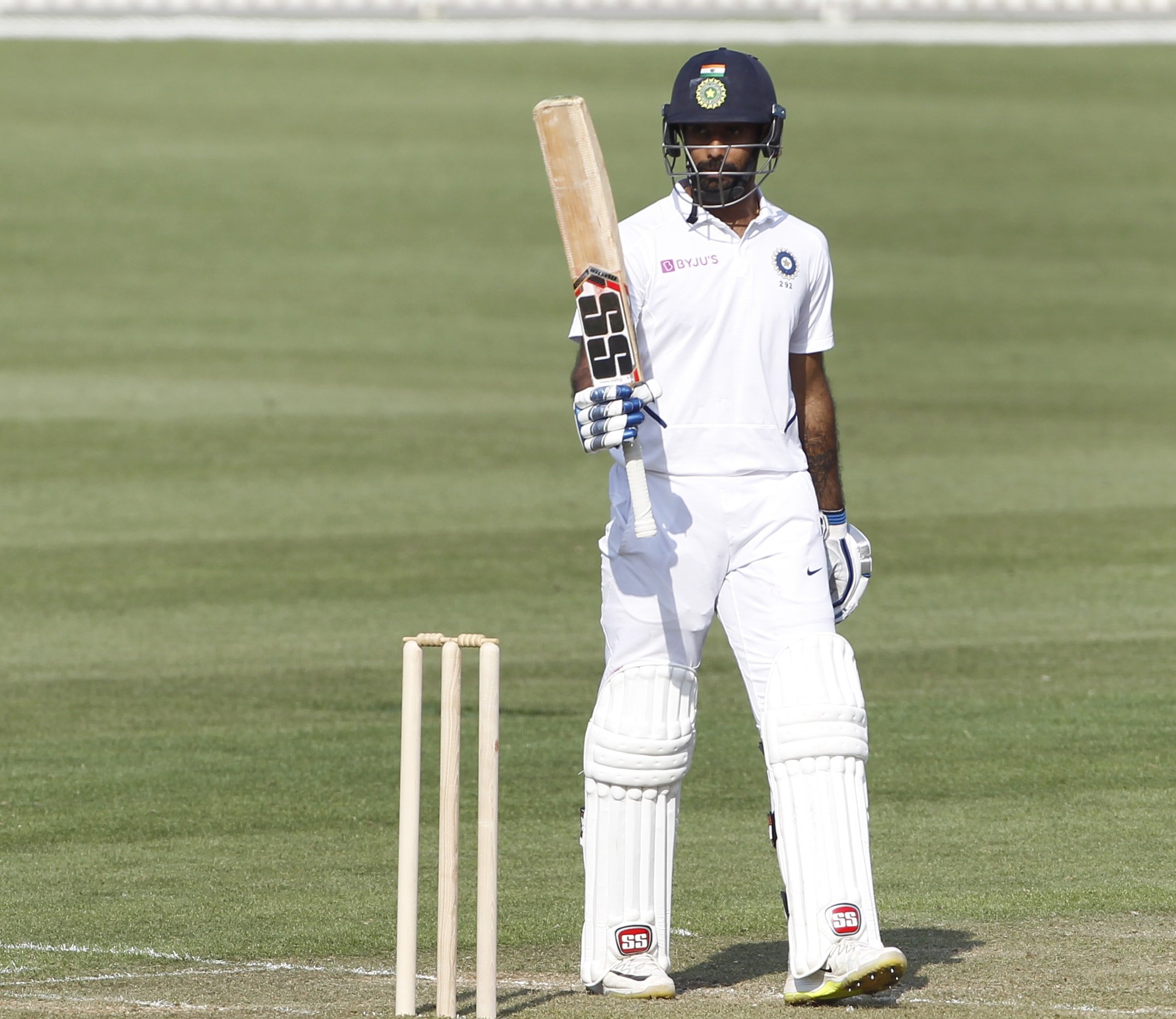 Hanuma Vihari in action against New Zealand XI