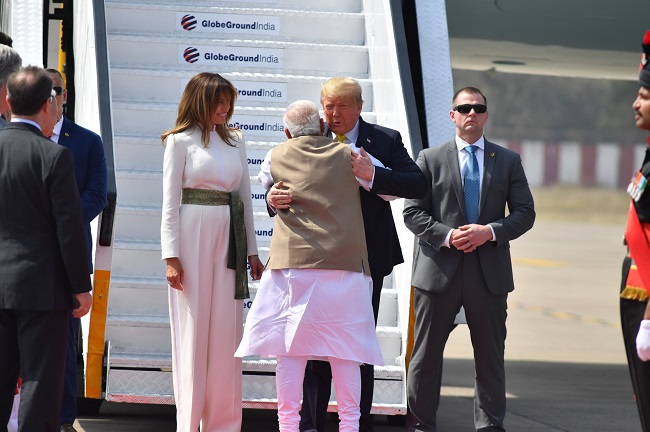 PM Modi hugs US President Trump