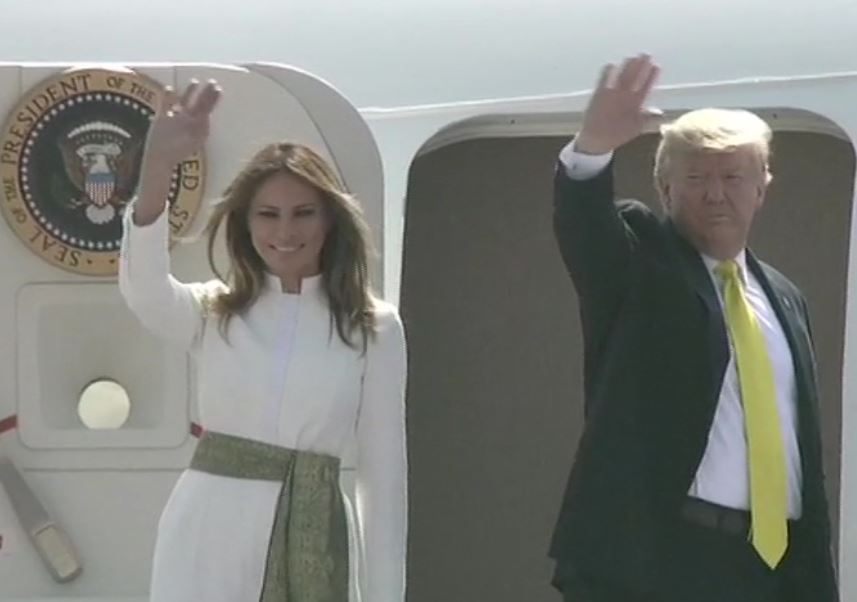 US President Donald Trump and First Lady Melania Trump