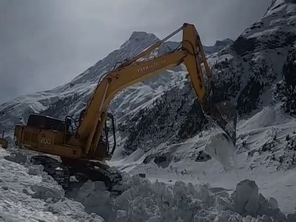 Snow clearing operation underway at Manali-Leh road