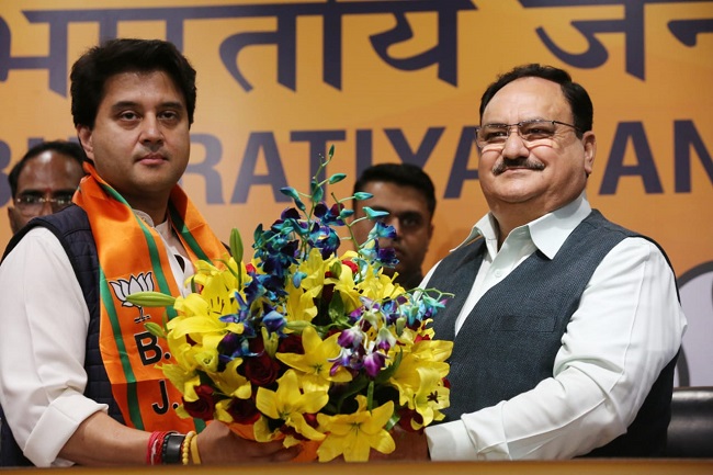 Jyotiraditya Scindia joins Bharatiya Janata Party