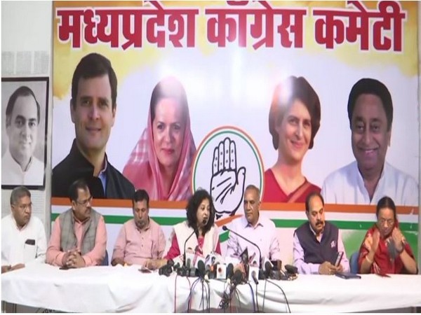 Madhya Pradesh Congress addressing media conference