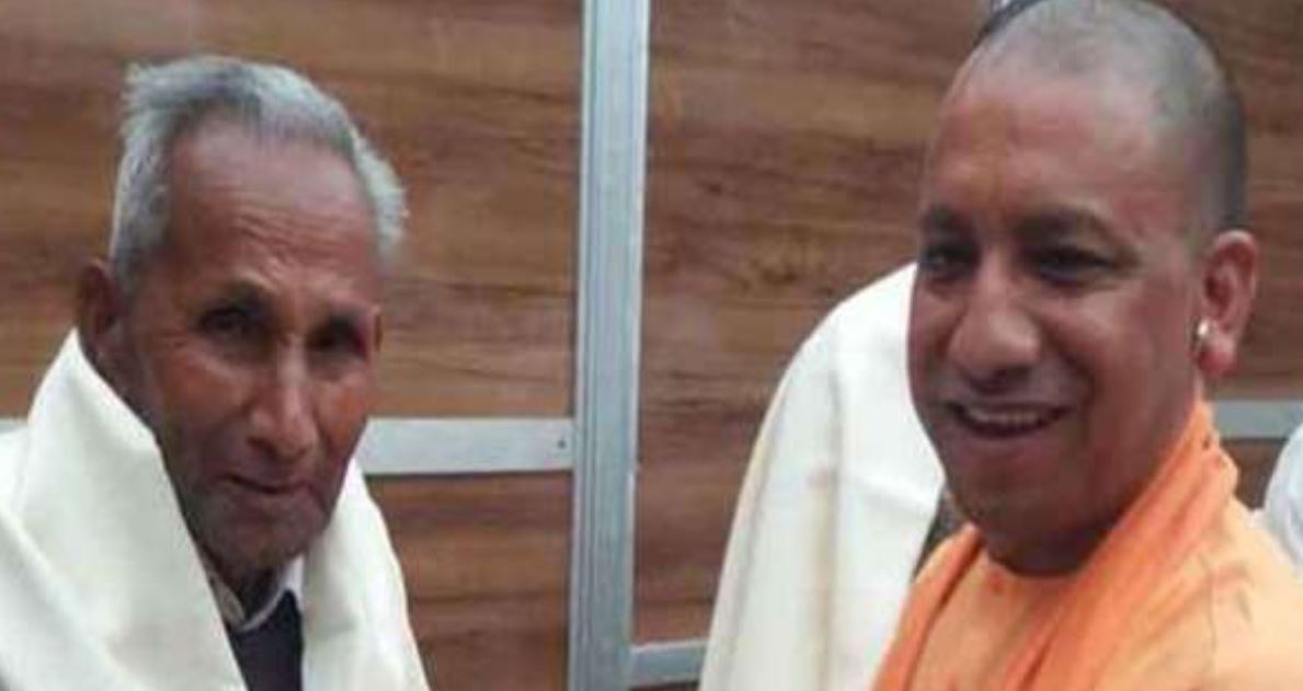 Uttar Pradesh Chief Minister Yogi Adityanath and his father Anand Singh Bisht