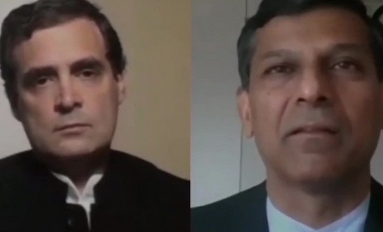 Congress leader Rahul Gandhi  and former RBI Governor Raghuram Rajan