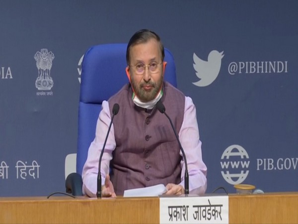 Information and Broadcasting Minister Prakash Javadekar briefing media